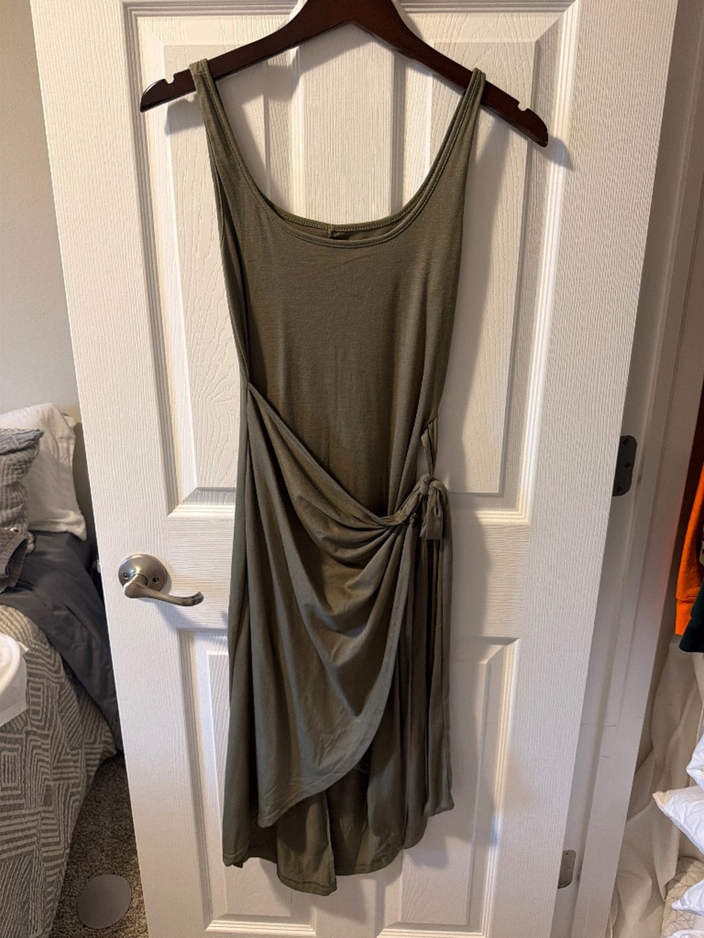 Sage tie dress
